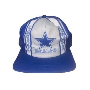 Dallas Cowboys New Era Trucker Hat, Mesh - Made in USA Vintage 1980's